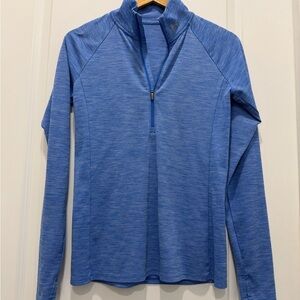 Under Armour Light Blue and White Half Zip Pullover